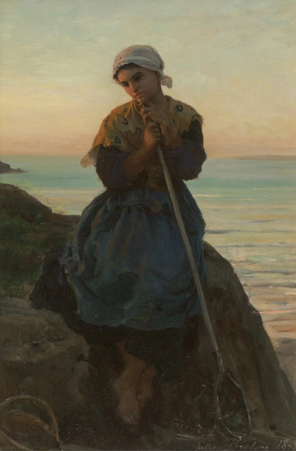 Giovane pescatrice bretone